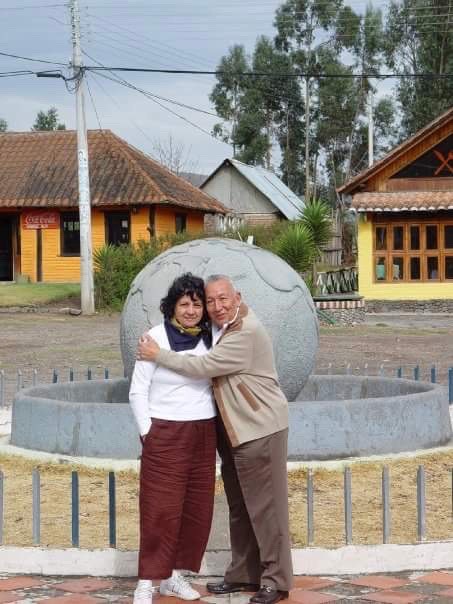 An older Ana Beatriz and Fausto Anibal Rosero together in Quito, Ecuador